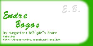 endre bogos business card